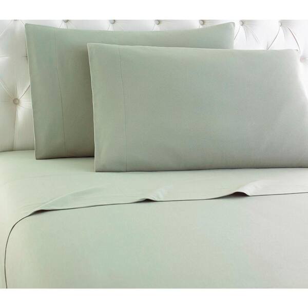 Micro Flannel 4-Piece Meadow Solid King Sheet Set