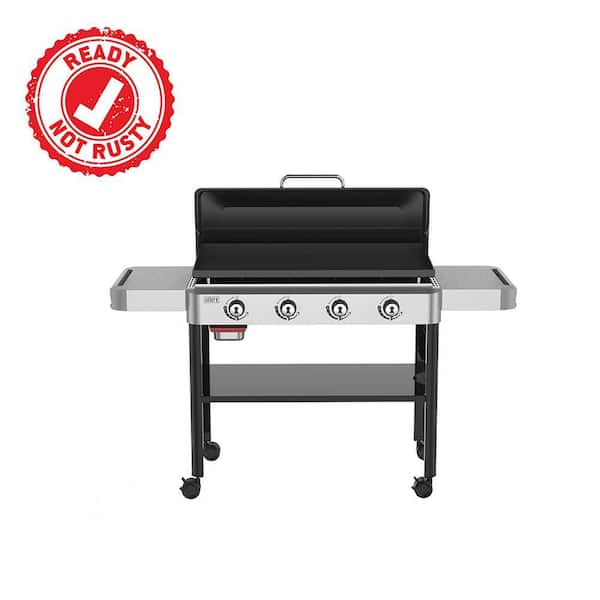 Griddle 4-Burner Propane Gas 36 in. Rust-Resistant Flat Top Grill in Black