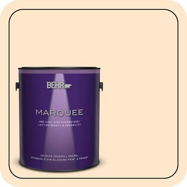 BEHR MARQUEE 1 gal. #YL-W02 Spanish Lace Eggshell Enamel Interior Paint & Primer