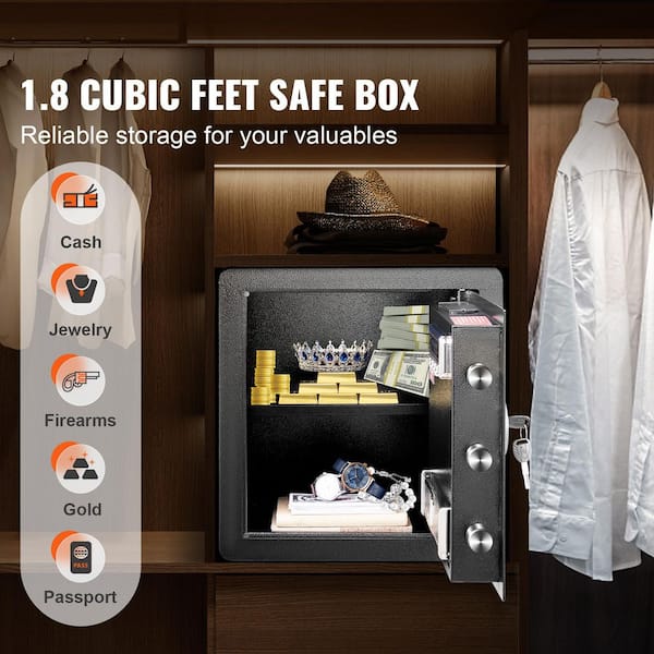SKYSHALO Home Safe, 1.8 cu. ft., Steel with Digital Keypad and 2