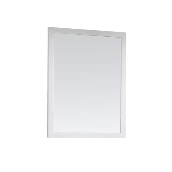 Home Decorators Collection Riverdale 28 in. W x 36 in. H Rectangular Framed Wall Mount Bathroom Vanity Mirror in White