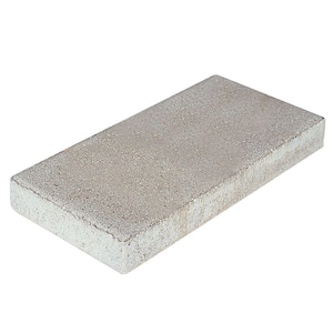 16 in. x 8 in. x 1.75 in. Pewter Concrete Step Stone