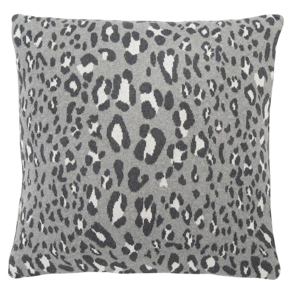 SAFAVIEH Gwynn Gray/Black 18 in. X 18 in. Throw Pillow