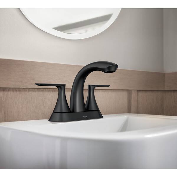 MOEN Findlay 4 in. Centerset Double-Handle Bathroom Faucet in 