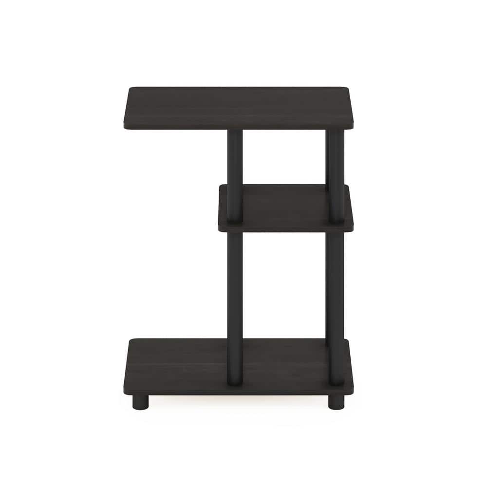 Espresso/Black Turn-N-Tube Rectangular Wood Side Table