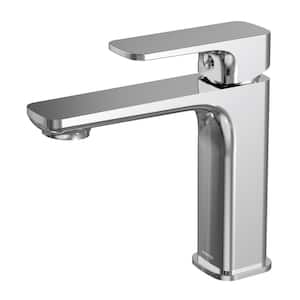 Venda Single Handle Single Hole Basin Bathroom Faucet with Matching Pop-Up Drain in Chrome