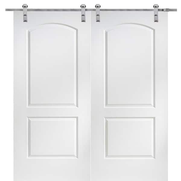 MMI DOOR 60 in. x 80 in. Primed Molded MDF Caiman Sliding Barn Door with Hardware Kit