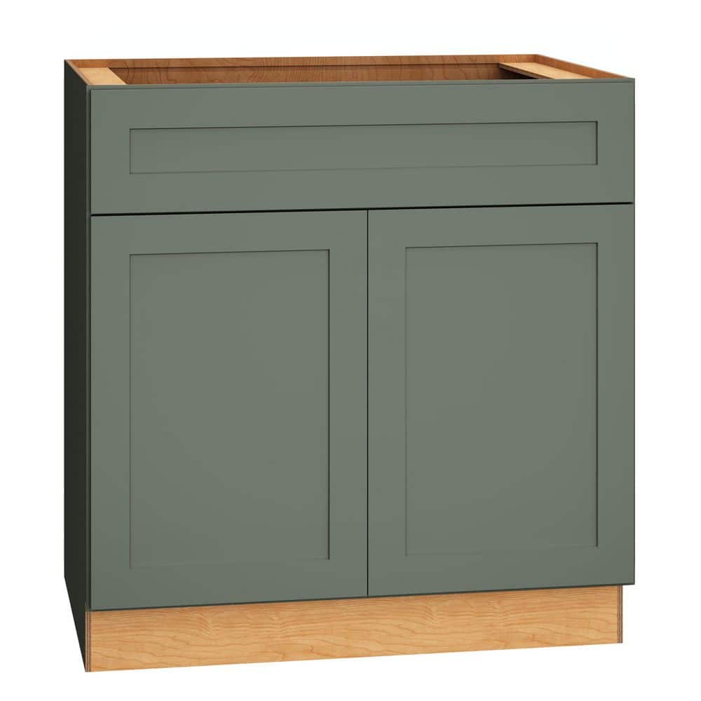 QuickShip Cottage 33 in. W x 24 in. D x 34.5 in. H Assembled Plywood Shaker Base Kitchen Cabinet in Conifer price history on PriceWatchPro