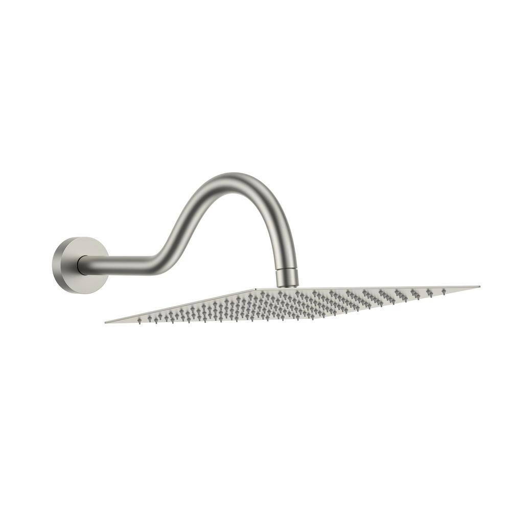 17-Inch Brushed Stainless Steel Wall Shower Arm