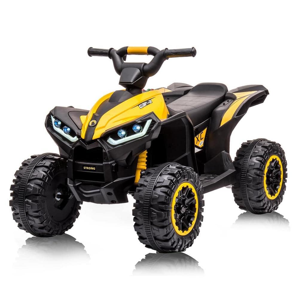 9.5 in. 12V Powered Kids Ride on ATV Car Toy with Remote Control and LED Lights, Yellow price history on PriceWatchPro