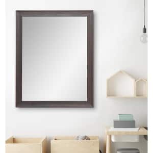 Medium Rectangle Brown Casual Mirror (31.5 in. H x 21.5 in. W)