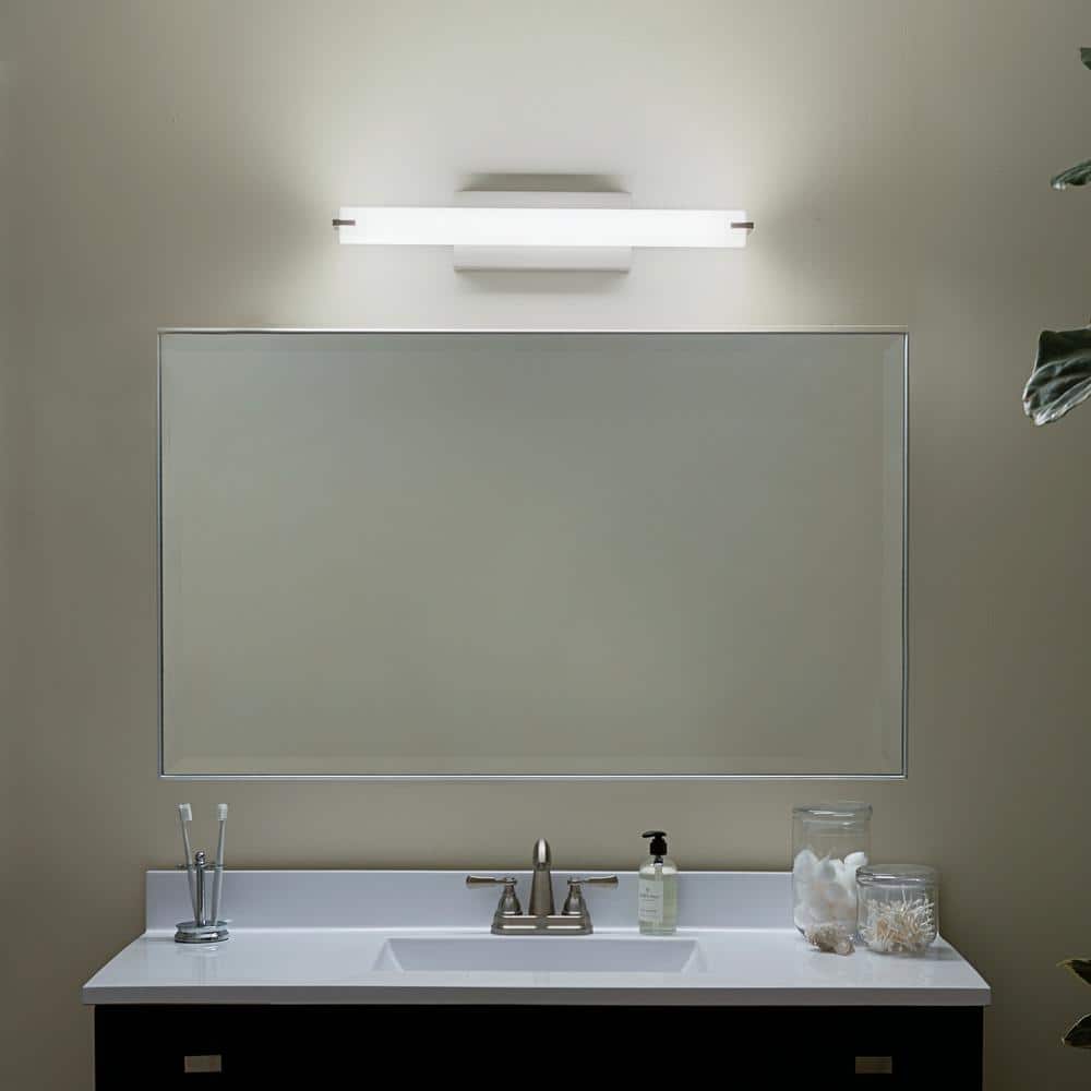 Brushed Nickel 25.5" Dimmable LED Wall Vanity Light