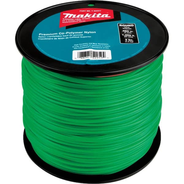 Makita 3 lbs. 0.080 in. x 1,200 ft. Round Trimmer Line in Green