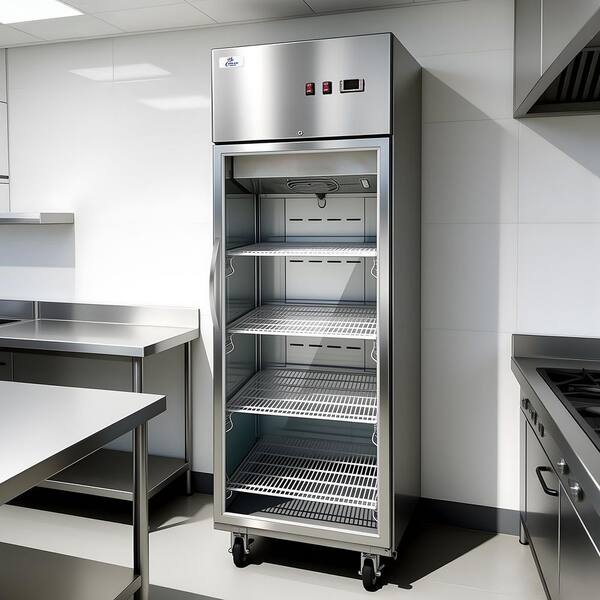 Cooler Depot 28 in. W 19 cu. ft. Single Glass Door Top-Mounted