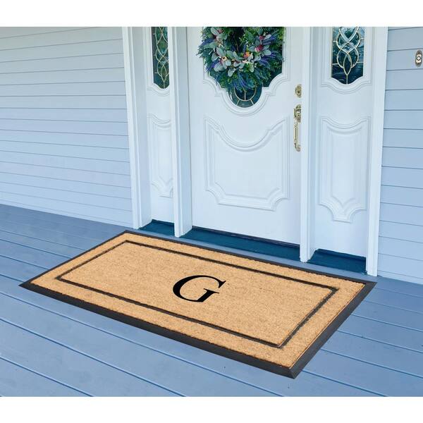 Rubber-Cal Grand Double-Door Doormat Kit - 24 x 57 - 2 Doormats - Brown