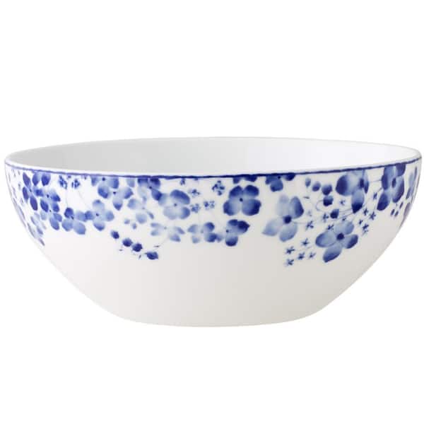 Bloomington Road Blue 9 in., 68 fl. oz. (Blue) Porcelain Serving Bowl