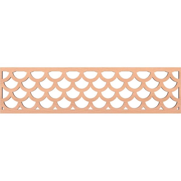 Ekena Millwork Hudson Fretwork 0.375 in. D x 47 in. W x 12 in. L Alder Wood Panel Moulding