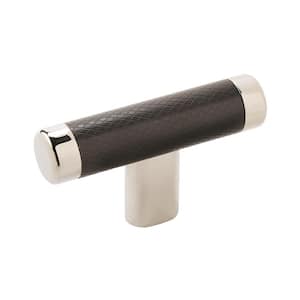 Esquire 2-5/8 in (67 mm) Length Polished Nickel/Black Bronze T-Shaped Cabinet Knob