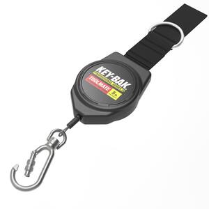 Toolmate ANSI Certified Rewinding 5 lbs. Tool Lanyard with Locking Carabiner and Stainless Steel Cable