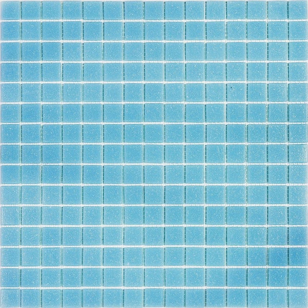 Apollo Tile Dune 4 in. x 6 in. Glossy Cadet Blue Glass Mosaic Uniform square Wall & Floor Sample Tile (0.13 sq. ft./Piece) (1-Pack)