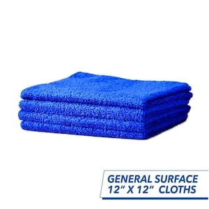12 in. x 12 in. General Surface Microfiber Cloth (4-Count)