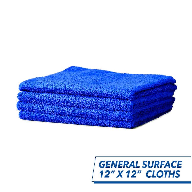 Unger 12 in. x 12 in. General Surface Microfiber Cloth (4-Count)