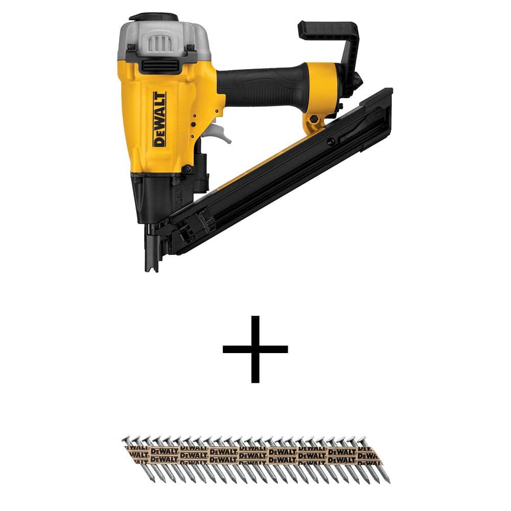 DEWALT 35Degree Pneumatic Metal Connector Nailer with 11/2 in. x 0.131 in. Galvanized Metal