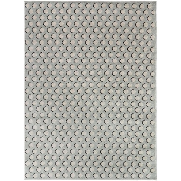 Watts Cream 8 ft. x 10 ft. Geometric Dots Area Rug