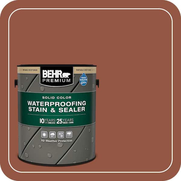 1 gal. #SC-130 California Rustic Solid Color Waterproofing Exterior Wood Stain and Sealer
