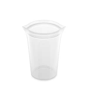 Reusable Silicone 24 oz. Large Cup Zippered Storage Container, Frost