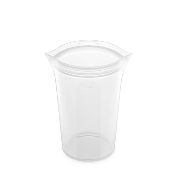 Zip Top Reusable Silicone 24 oz. Large Cup Zippered Storage Container ...