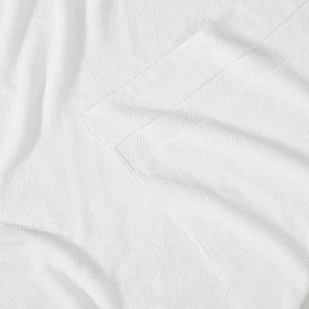 White Cotton and Polyester Hand Washcloth Set for Kids