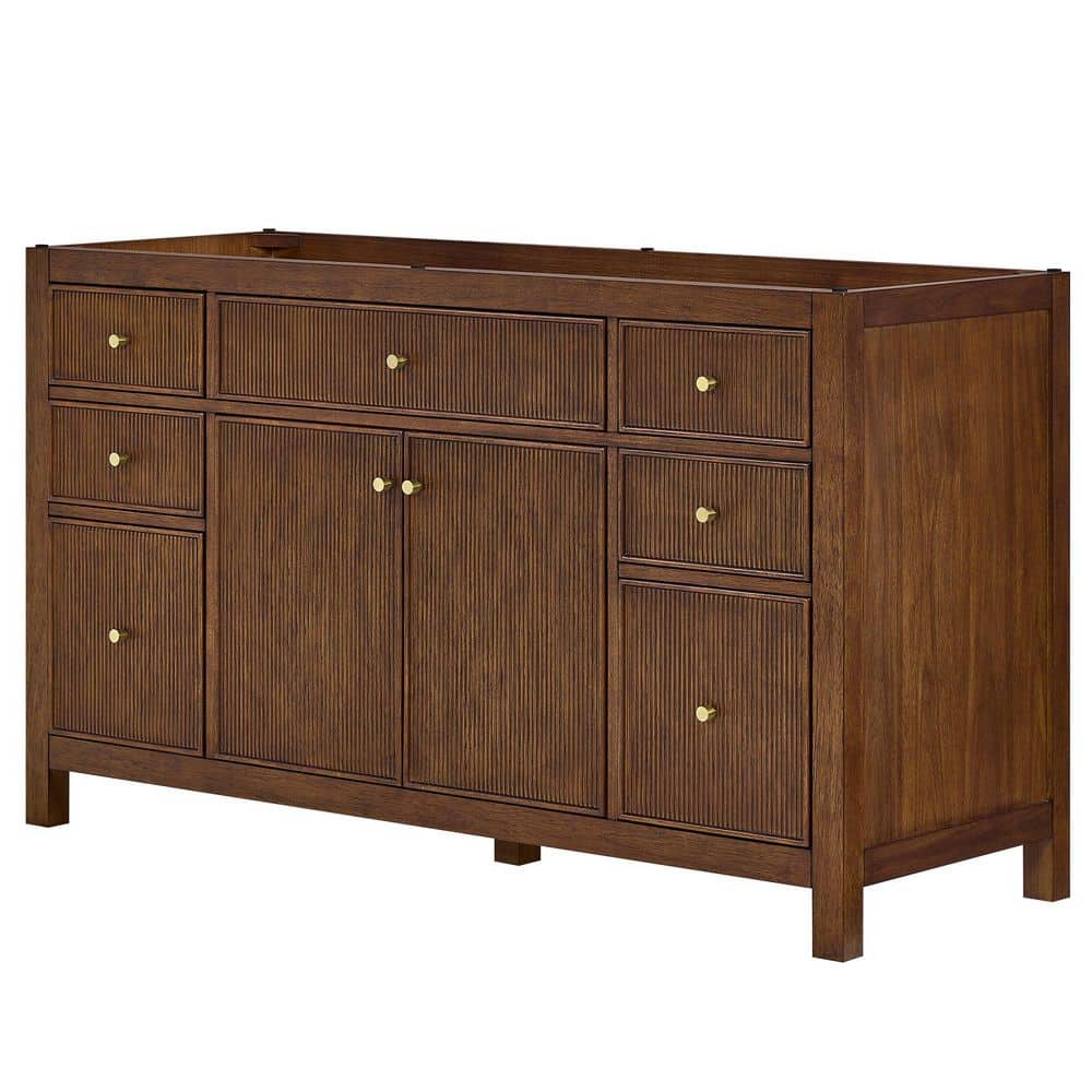 Pendry 59 in. Bath Vanity Cabinet without Top in Dark Walnut price history on PriceWatchPro
