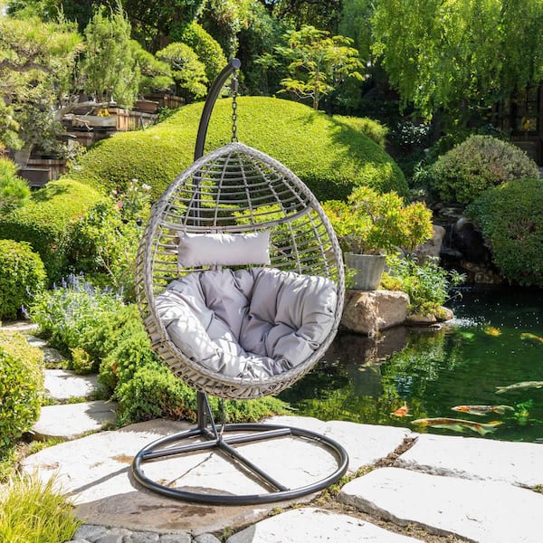 Outdoor Metal Hanging Swing Basket Chair for Egg Swing Chair for Balcony Bedroom Garden NO Stand Basket only JX 60654.00 The Home Depot