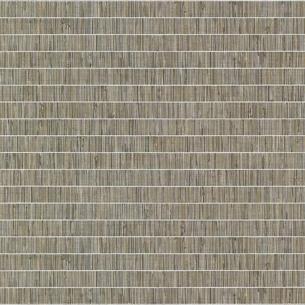 Warner Luz Brown Faux Grasscloth Wallpaper