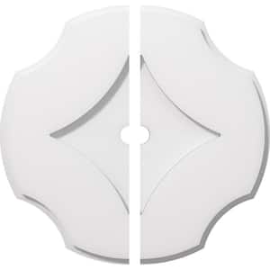 1 in. P X 4-3/4 in. C X 14 in. OD X 1 in. ID Percival Architectural Grade PVC Contemporary Ceiling Medallion, Two Piece