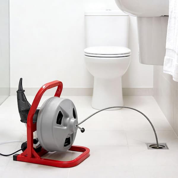 Sewer Snake Auger w/ 228RPM Electric Drill, 50 ft. x 5/16 in. Drain Cleaner Machine, For 2 in. -4 in. Pipes, 2025 update