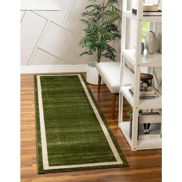 Del Mar Maria Green 2' 7 x 10' 0 Runner Rug
