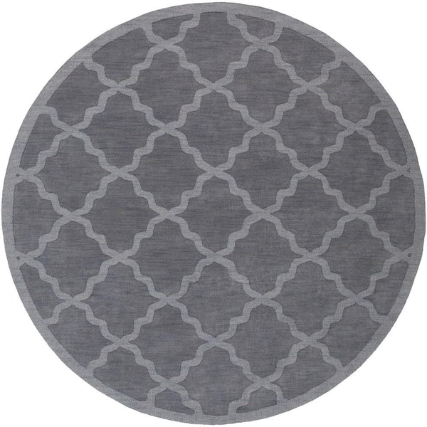 Artistic Weavers Central Park Abbey Charcoal 6 ft. x 6 ft. Round Indoor Area Rug