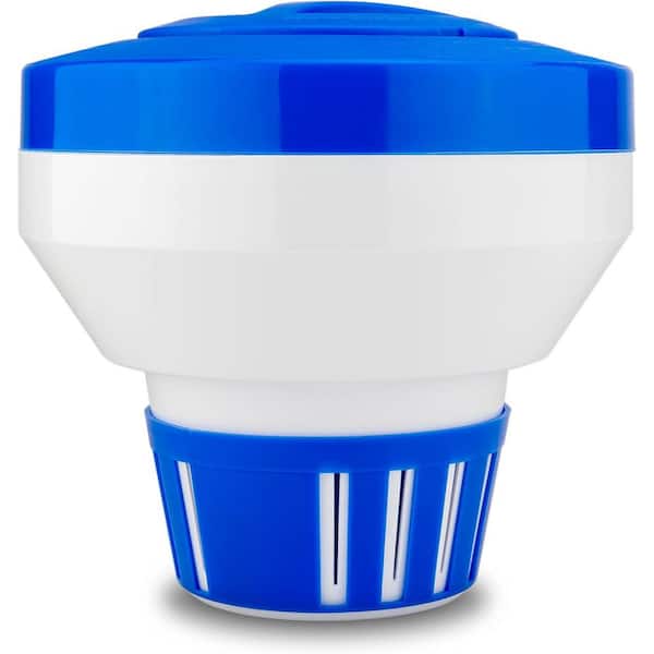 Water Warden Deluxe X-Large Floating Pool Chemical Dispenser, 7.5"-Adjustable Tablet Holder for Pools & Spas-Holds 4 Tablets