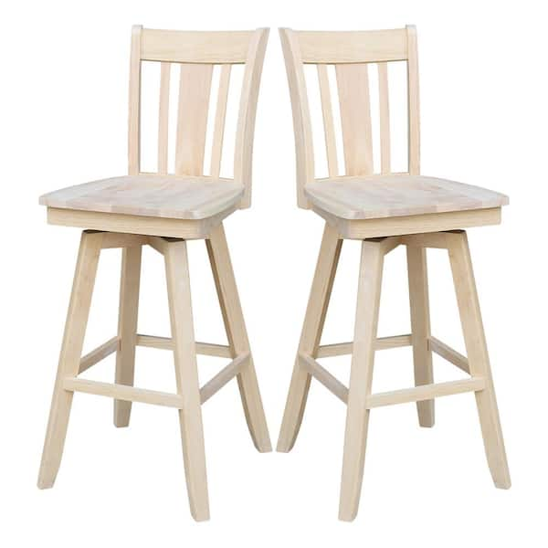 Unfinished bar deals stools with backs