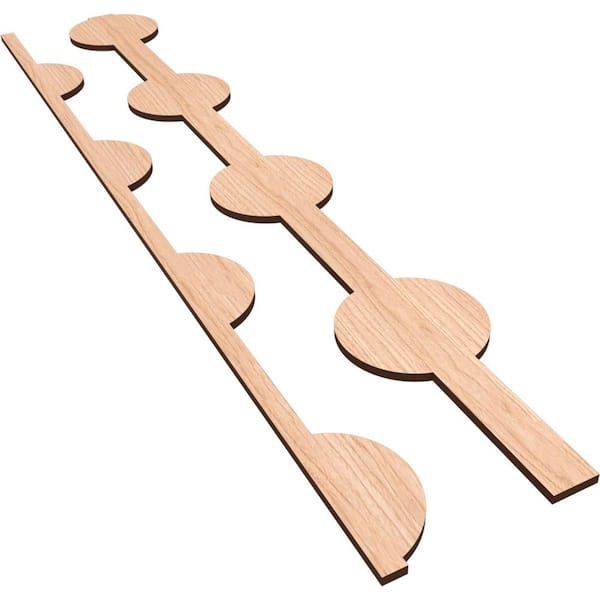 Ekena Millwork Bridgeport 47 in. H x 0.375 in. W Slatwall Panels in Hickory 12-Pack