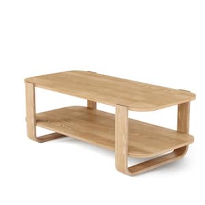 BELLWOOD 15 .75 in. Natural Rectangle Particle Board Coffee Table Single
