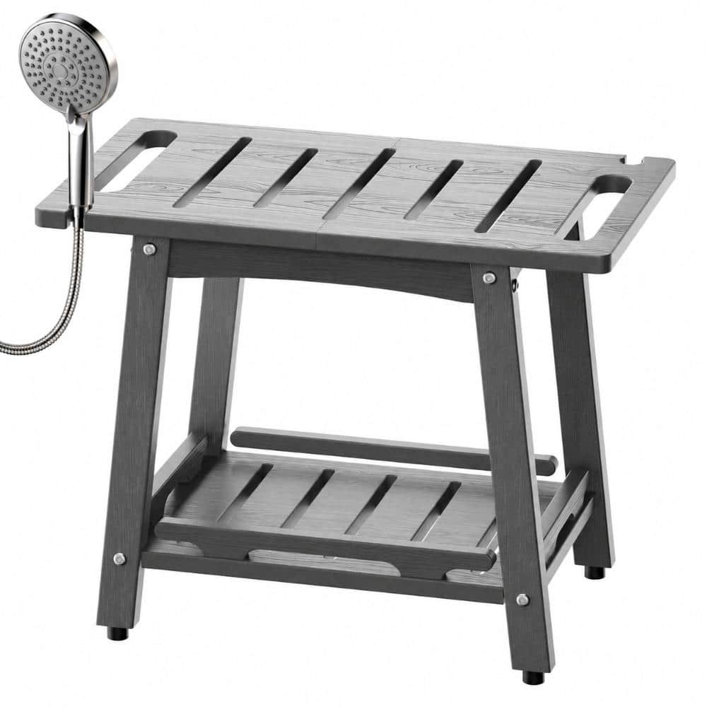 22 in. 304 Stainless Steel Shower Bench Seat with Non-Slip Surface, Storage Shelf and Adjustable Feet price history on PriceWatchPro