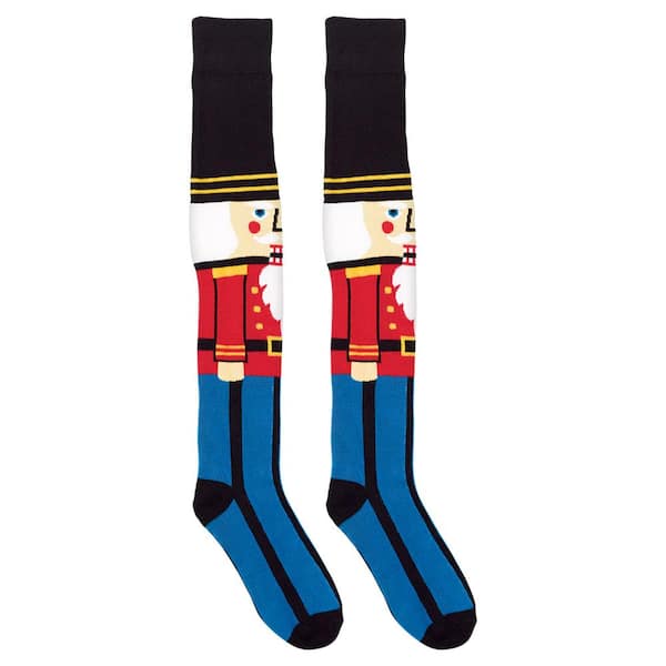 Amscan 24.5 in. Nutcracker Christmas Over the Knee Socks (2-Count, 2-Pack)