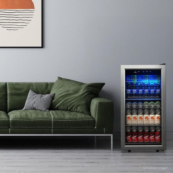 TCL 17.32 in. Single Zone 121 Cans Stainless Beverage Cooler