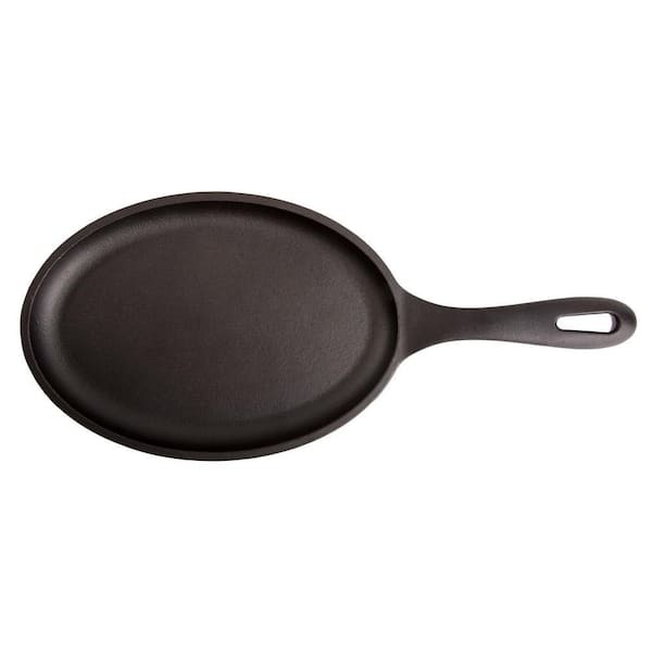 Victoria 7 in. Seasoned Black Cast Iron Fajita Skillet