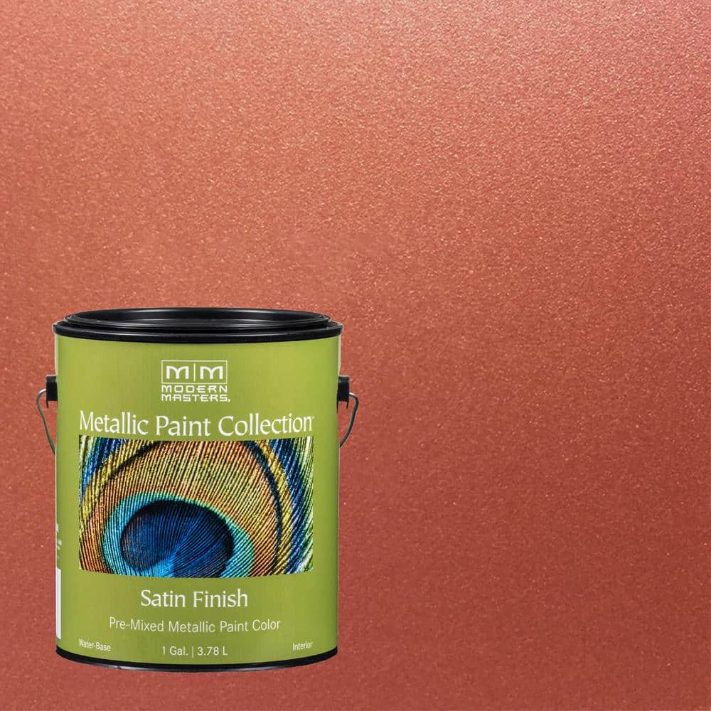Modern Masters 1 gal. Copper Penny WaterBased Satin Metallic Interior Paint ME579GAL The Home