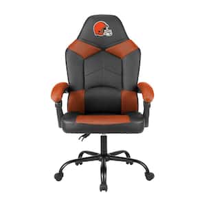 Cleveland Browns Black Polyurethane Oversized Office Chair with Reclining Back