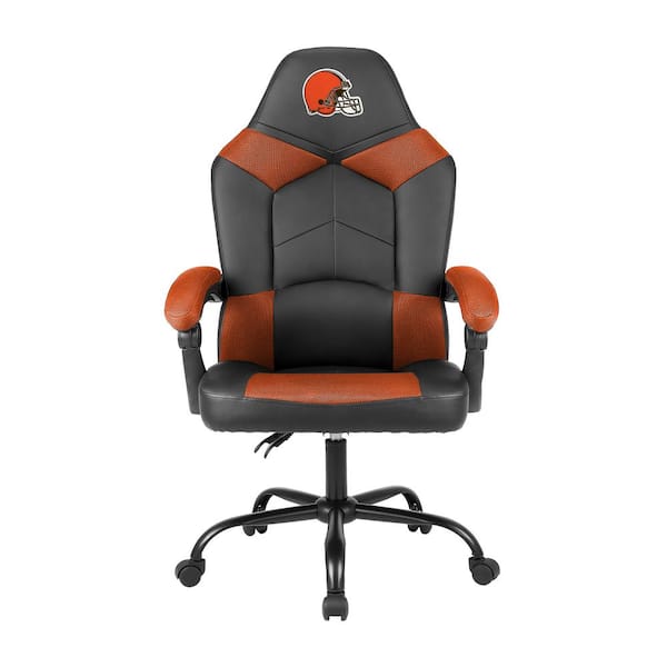 IMPERIAL Cleveland Browns Black Polyurethane Oversized Office Chair with Reclining Back